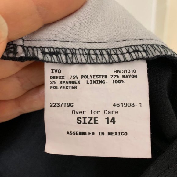 🌷3 for$20🌷IZ Amy Byer, Size 14 Girls, Black & White Sunburst Pattern Dress - Picture 7 of 8